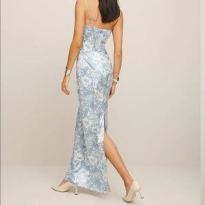 Reformation Frankie Silk maxi dress in porcelain
